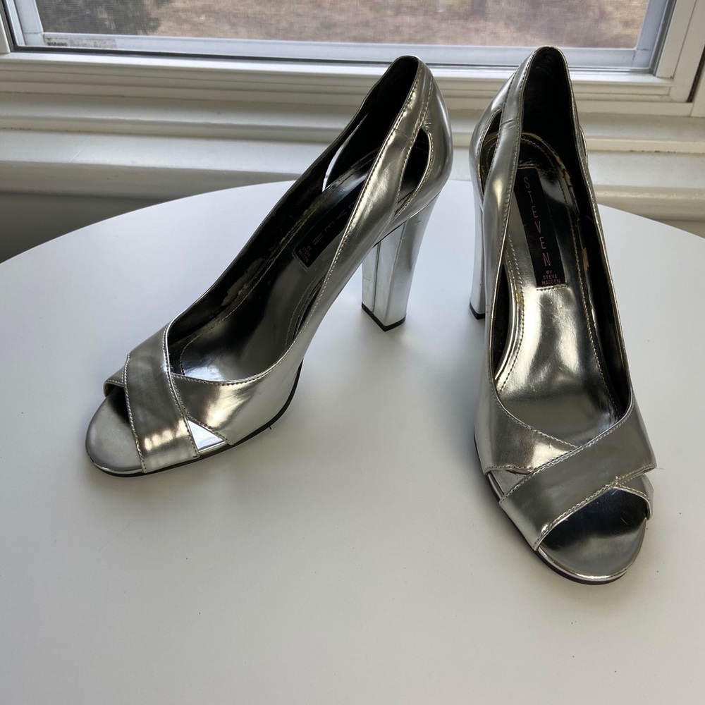 Silver High Heels